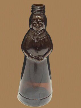 Mrs. Butterworth Pancake Syrup Amber Glass Bottle, 12 oz., Vintage Circa 1992